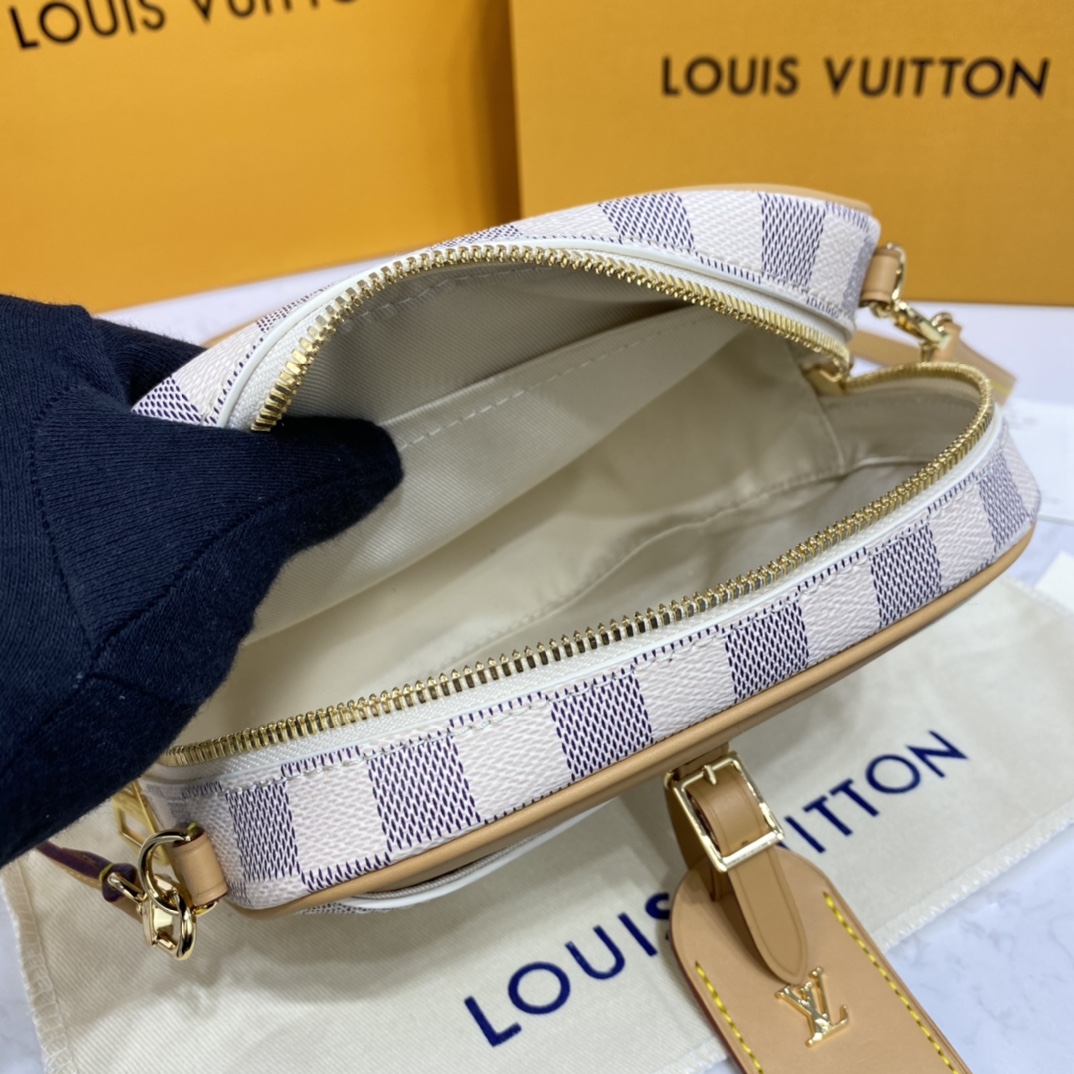 Louis Vuitton MINI DEAUVILLE Tote Handbag Damier Azur N50048 